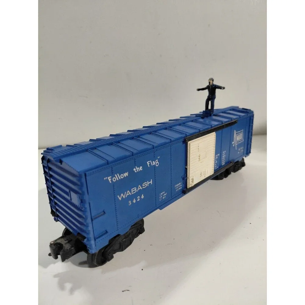 Lionel 3424 O Gauge Model Railroad Post War Wabash Operating Brakeman Boxcar